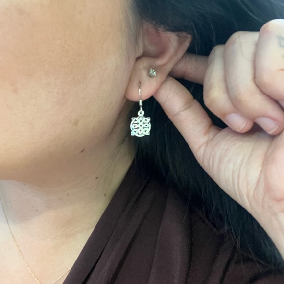 Sterling Silver 925 Antique Celtic Shield Earrings - Picture 8 of 8